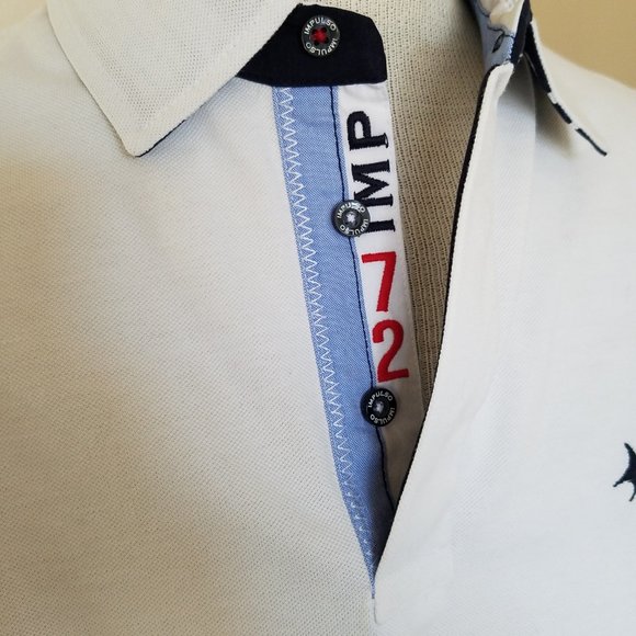 New Men's Impulso Italian While Shirt Long Sleeves 100% Cotton - Picture 4 of 14